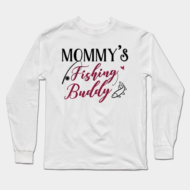 Fishing Mom and Baby Matching T-shirts Gift Long Sleeve T-Shirt by KsuAnn